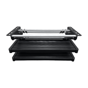 درجات جانبية من سبائك الألومنيوم عالية القوة بطبقتين للمركبات الترفيهية والكرفانات، درجة قابلة للطي يدويًا باللون الأسود HQRV - Product Image 4