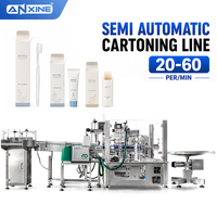 Ligne d'emballage verticale semi-automatique DZH-50S pour le conditionnement en cartons de tubes de cosmétiques, d'onguents et de dentifrice