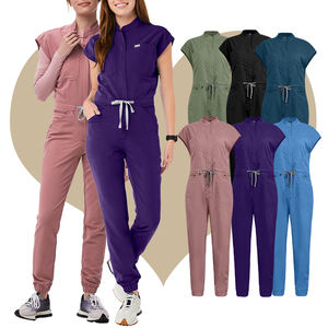 ชุดยูนิฟอร์มทางการแพทย์แบบสครับผ่าตัด ผ้าสเตรช คอตั้ง สำหรับแพทย์ พยาบาล ช่างตัดขนสัตว์ โรงพยาบาล สปา - Product Image 4