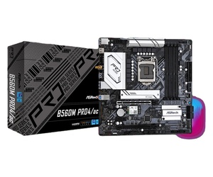 Tarjeta Madre para Computadora B560M Pro4/ac 4xDDR4 LGA 1200 Compatible con Procesador <span class=keywords><strong>I10</strong></span>, Tarjeta Madre para Juegos - Product Image 1