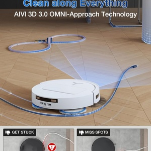 สำหรับ ECOVACS สำหรับหุ่นยนต์ดูดฝุ่นถูพื้น DEEBOT T50 PRO ขนาด 3.19 นิ้ว ดีไซน์บางเฉียบ แรงดูด 15000Pa ระบบป้องกันผมพันกัน ZeroTangle 2.0 ระบบทำความสะอาดขอบพื้น TruEdge แบตเตอรี่แบบแห้ง - Product Image 4