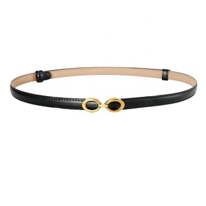 Haute couture dames taille décoration <span class=keywords><strong>ceinture</strong></span> peau <span class=keywords><strong>de</strong></span> <span class=keywords><strong>vache</strong></span> en <span class=keywords><strong>cuir</strong></span> <span class=keywords><strong>ceinture</strong></span> mince avec boucle en alliage pour jupe costume manteau - Product Image 6