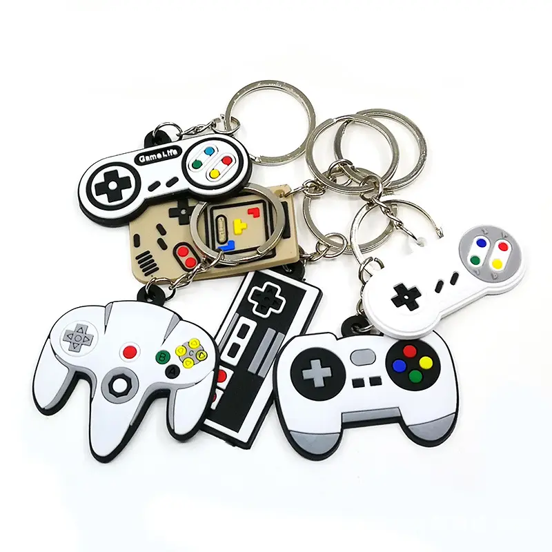 New style Game Machine Keychain & Keyring Cute Gamepad Joystick Key Chain Keychains Bag Car Hanging fit men boy