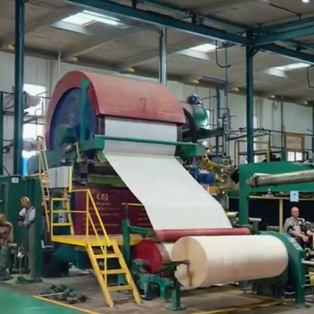 Eco-Friendly Rice Straw Pulp Machine Sustainable Paper Product Making Machinery for Toilet Tissue Paper Core Pump PLC Motor