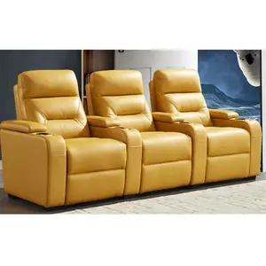 2023 Modern High Quality Assurance auto vintage style leather sofa elegant cinema sofas home cinema