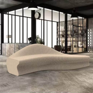 Divano Modulare <span class=keywords><strong>in</strong></span> <span class=keywords><strong>Legno</strong></span> Massello <span class=keywords><strong>Artigianale</strong></span> con Schienale Curvo Multi-Seduta per Ingressi di Centri Commerciali, Supermercati, Case, Bar, Ospedali - Product Image 3