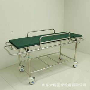 Carrito de Emergencia de Acero Inoxidable Da Cong con Capacidad de Carga de 900 lb, Frenos Independientes y Ruedas Silenciosas para Uso Hospitalario - Product Image 4