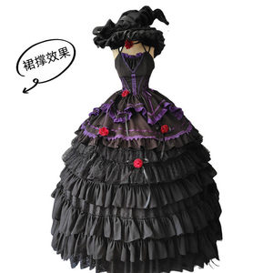 <span class=keywords><strong>Disfraz</strong></span> de Bruja de Halloween para Niñas, Estilo Gótico Lolita, Color Morado Oscuro, Marca Echo <span class=keywords><strong>Original</strong></span> - Product Image 4