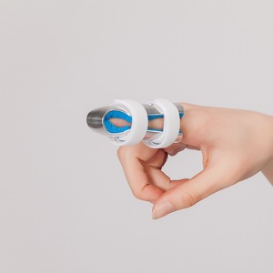 Attelle orthopédique pour doigt, bleue, tailles S, M, L, réglable, support articulaire pour thérapie de flexion et d'extension en cas de fracture - Product Image 1