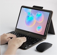 Casing Penutup Tablet Kulit Sandaran dengan Keyboard Touch Bar Nirkabel Yang Dapat Dilepas untuk Samsung Galaxy Tab S6 10.5 T860 865