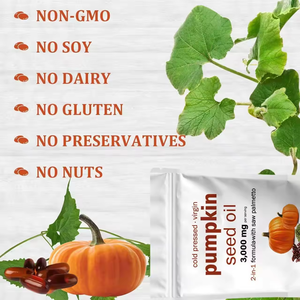 Cápsulas de Aceite de Semilla de Calabaza 3000mg Prensado en Frío para el Crecimiento del Cabello, Salud de la Próstata y Suplemento para la Vejiga - ¡Venta Caliente! - Product Image 6