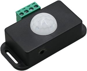 Dc 12V 24V cơ thể màu đen cảm biến hồng ngoại PIR cảm biến chuyển động LED dải ánh sáng tự động điều khiển dấu hiệu chức năng hẹn giờ ICS - Product Image 2