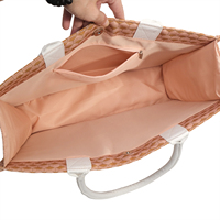 Sac fourre-tout promotionnel en gros, impression personnalisée, sac de shopping pour femme, sac à main jacquard, fournisseur d'usine OEM