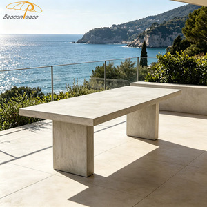 Mesa de Centro Moderna para Terraza de Villa, Muebles de <span class=keywords><strong>Jardín</strong></span>, Mesa de Comedor Rectangular de Hormigón para Patio - Product Image 3
