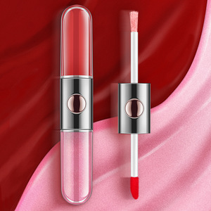 MLM Hot Sale OEM <b>Custom</b> Dual End Liquid <b>Lipstick</b> Matte and Shimmer Lip Gloss Waterproof Long Lasting Non Transfer Private Label - Product Image 5