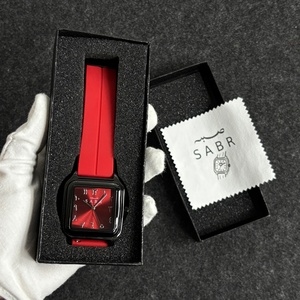 SABR Men's Fashion Business Watch Arabic Numerals Quartz Watch Men's Leisure Sports Alloy Case Silicone Strap Watch - Product Image 4