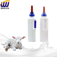Bouteille à lait WANJIA 3L Grande capacité Bouteille d'allaitement en plastique pour veau agneau chèvre pour l'alimentation manuelle du bétail