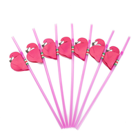 Pailles décoratives fantaisie en forme de fleurs, longues pailles parapluie pour cocktails, pailles en plastique pour fêtes tropicales estivales à la plage avec décorations