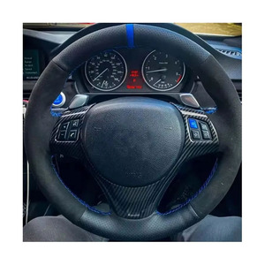 Protecteur antideslizante <span class=keywords><strong>de</strong></span> cuero <span class=keywords><strong>de</strong></span> gamuza para volante <span class=keywords><strong>de</strong></span> coche Trenza para BMW M Sport M3 E87 E81 E82 E88 X1 E84 E90 E91 E92 E93 accesorios <span class=keywords><strong>de</strong></span> coche - Product Image 1