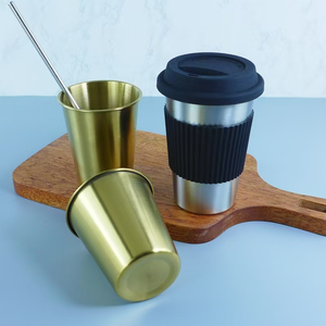 16 أونصة من الفولاذ المقاوم للصدأ أكواب بيرة نصف لتر غير قابلة للكسر معدنية للبار والمطاعم كوب قهوة أكواب - Product Image 6