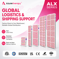 Appareil de luminothérapie rouge AZURETHERAPY ALXpro 300 pour usage domestique, 12 longueurs d'onde, panneau LED infrarouge proche, prêt à être expédié, prise en charge OEM ODM