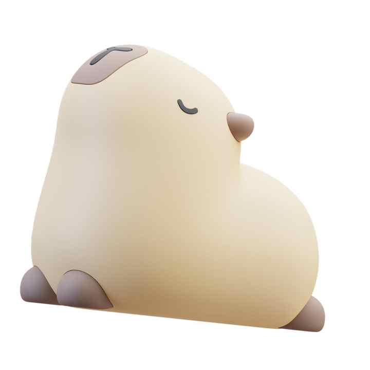 Capybara Silicone Nursery Night Light for Kids ABS Material USB Powered Touch Control Projecting Night Lamp for Bedroom Use