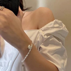 Pulsera de Plata de Ley S925 con Cuentas de Perlas de Agua Dulce para Mujer, Joyería para Uso Diario - Product Image 2