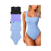 Mono Deportivo Casual de Verano Estilo Europeo Americano, Ajustado, para Yoga, con Estampado Floral, Transpirable, Control de Abdomen, Elástico hasta la Rodilla, Sexy