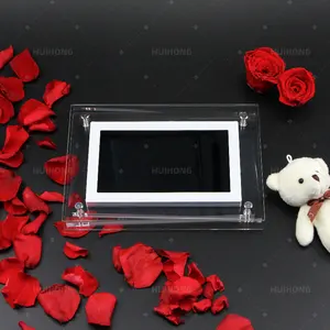 Neueste Produkte Bunte NFT Transparente elektronische Album digitale Valentinstag Geschenk Acryl Player Motion Video Foto rahmen