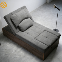 Canapé de massage électrique moderne et luxueux pour spa, avec cadre en bois, pour salon de beauté, table de massage inclinable à 1 moteur, éponge haute densité