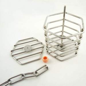 Scatola di foraggiamento pappagallo in acciaio inossidabile Puzzle giocattoli molari cesto di frutta pappagallo gabbia ciondolo - Product Image 5