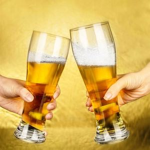 Chopes à bière en verre créatives et épaissies de 400-500 ml avec logo personnalisé, style moderne et simple, pour restaurants et bars, avec poignée - Product Image 4