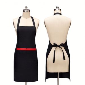 Tablier de cuisine unisexe en coton tissé à trois poches, idéal pour l'art, l'école, la mode, les restaurants et les bars, personnalisable avec logo, pour cuisinier et barista - Product Image 3