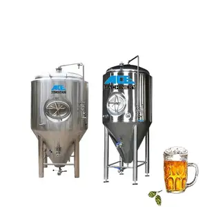 Ace 2000L 2500L 3000L Brew Equipment Beer Yeast Fermenter Stainless Tanks With Side Manhole For Sale