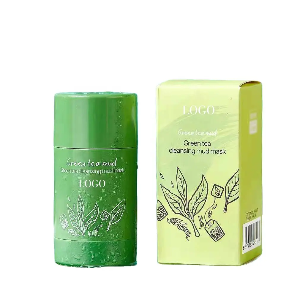 Organic natural moisturizing facemask skin care peel off green tea cleaning mask