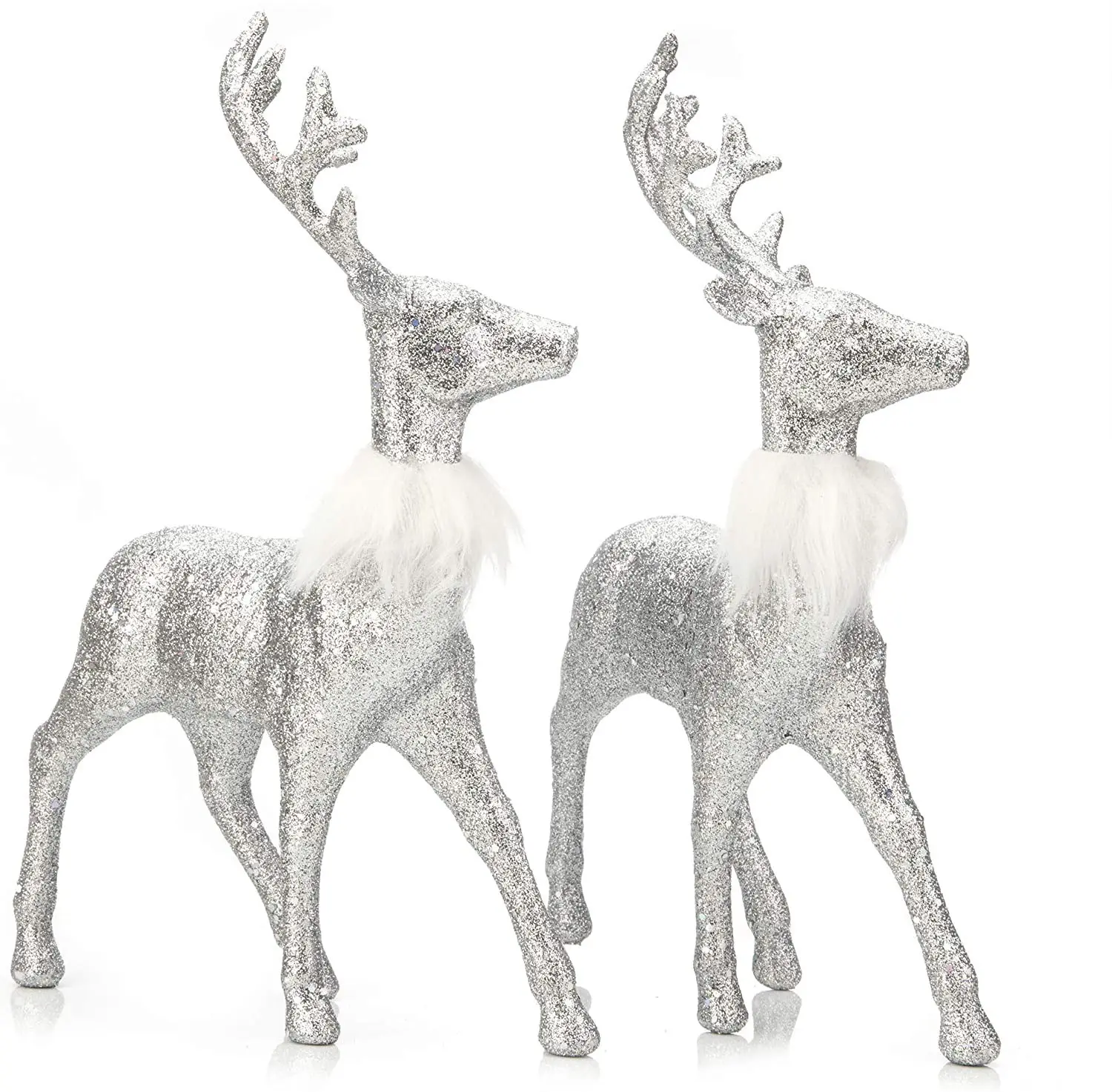 Enfeites de resina nórdica para maquiagem, enfeites de elfo e prata para decoração de natal, de animal
