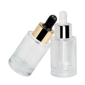Emballage de cosmétiques personnalisé de <span class=keywords><strong>luxe</strong></span> Flacon compte-gouttes en verre de 30ml Flacon vide de sérum en verre transparent avec compte-gouttes - Product Image 2