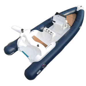 Gommone Semirigido in Vetroresina da 20 Piedi con Console Centrale per Pesca, Gommoni Cinesi Prezzi, Barca Gonfiabile da 6m - Product Image 1