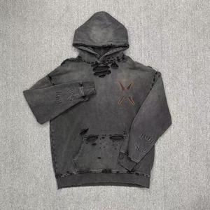 Sudadera con Capucha Estampada con Llamas de Perro del Infierno Gótico, Sudadera con Capucha Extra Grande Estilo Vintage Y2K, Ropa Urbana para Hombre - Product Image 1