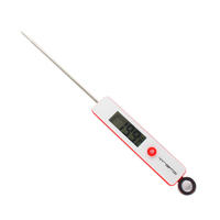 Termometer Digital Plastik Rumah Tangga Tahan Air Tipe Probe -50~300 Derajat Celcius untuk Memasak Daging BBQ di Dapur