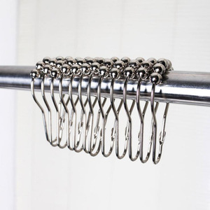 Ganchos de cortina de ducha de acero inoxidable Amazer, accesorios de baño deslizantes fáciles, ganchos de cortina de ducha antioxidantes - Product Image 5