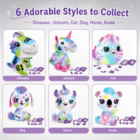 Kit de jouets en peluche à peindre avec aérographe DIY, peinture électrique par pulvérisation, animaux en peluche lavables, arts créatifs pour enfants, jouet éducatif créatif, cadeau pour fille