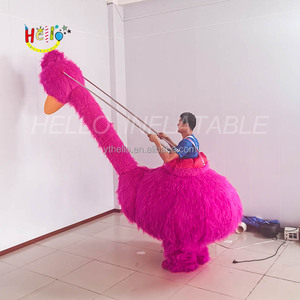 Chất lượng cao <span class=keywords><strong>Inflatable</strong></span> diễu hành động vật trang phục màu hồng sang trọng đà điểu <span class=keywords><strong>Inflatable</strong></span> trang phục - Product Image 4
