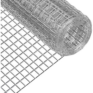 Hardware Cloth Welded <b>Mesh</b> 1/2 Inch 15.7 In X 6 Ft Galvanized Steel <b>Wire</b> For Farm Fence Bird Gopher Rabbit Protection - Product Image 1