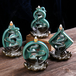 Decoración de cerámica para el hogar ardiendo humo reflujo <span class=keywords><strong>incienso</strong></span> <span class=keywords><strong>quemador</strong></span> <span class=keywords><strong>cascada</strong></span> a flujo de <span class=keywords><strong>quemador</strong></span> de <span class=keywords><strong>incienso</strong></span> - Product Image 1