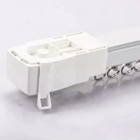 Rail de rideau électrique en alliage d'aluminium personnalisé |   Système de rail sur mesure pour fenêtre, adaptable à la largeur |   Longueur au choix