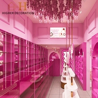Nouveau présentoir cosmétique design en acier inoxydable, comptoir de présentation cosmétique pour magasin, étagère de présentation de maquillage personnalisée pour la vente au détail