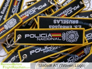 Porte-clés personnalisé rouge avec broderie « Retirer avant le vol », anneau en D, épingle de sécurité, Boeing, aéroport, avion, aviation - Product Image 3