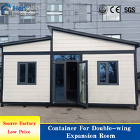 Maison préfabriquée 3 chambres, 20 pieds, modulaire, type conteneur, pliable, compacte, extensible