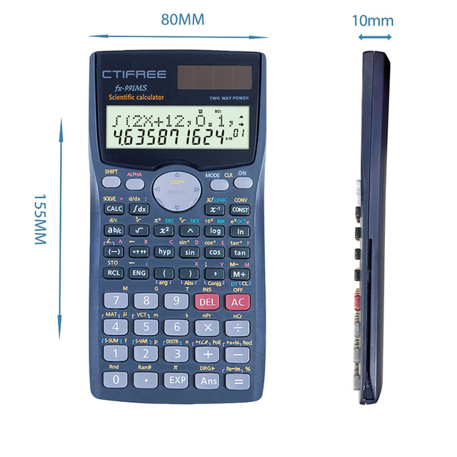 Ctifree 401 Function Digital Multifunctional Scientific Calculator 991MS Student Office Electronic Battery Plastic for Student